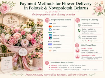 Payment Methods for Ordering Flowers in Polotsk and Novopolotsk, Belarus