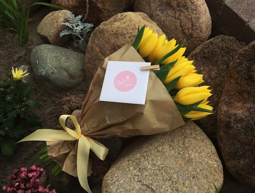 Букет "Желтые тюльпаны"