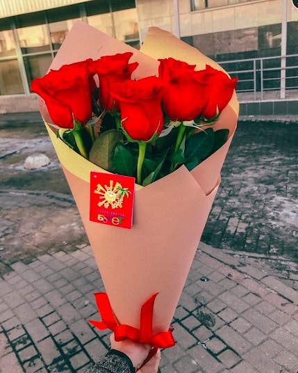Букет "Красная роза"