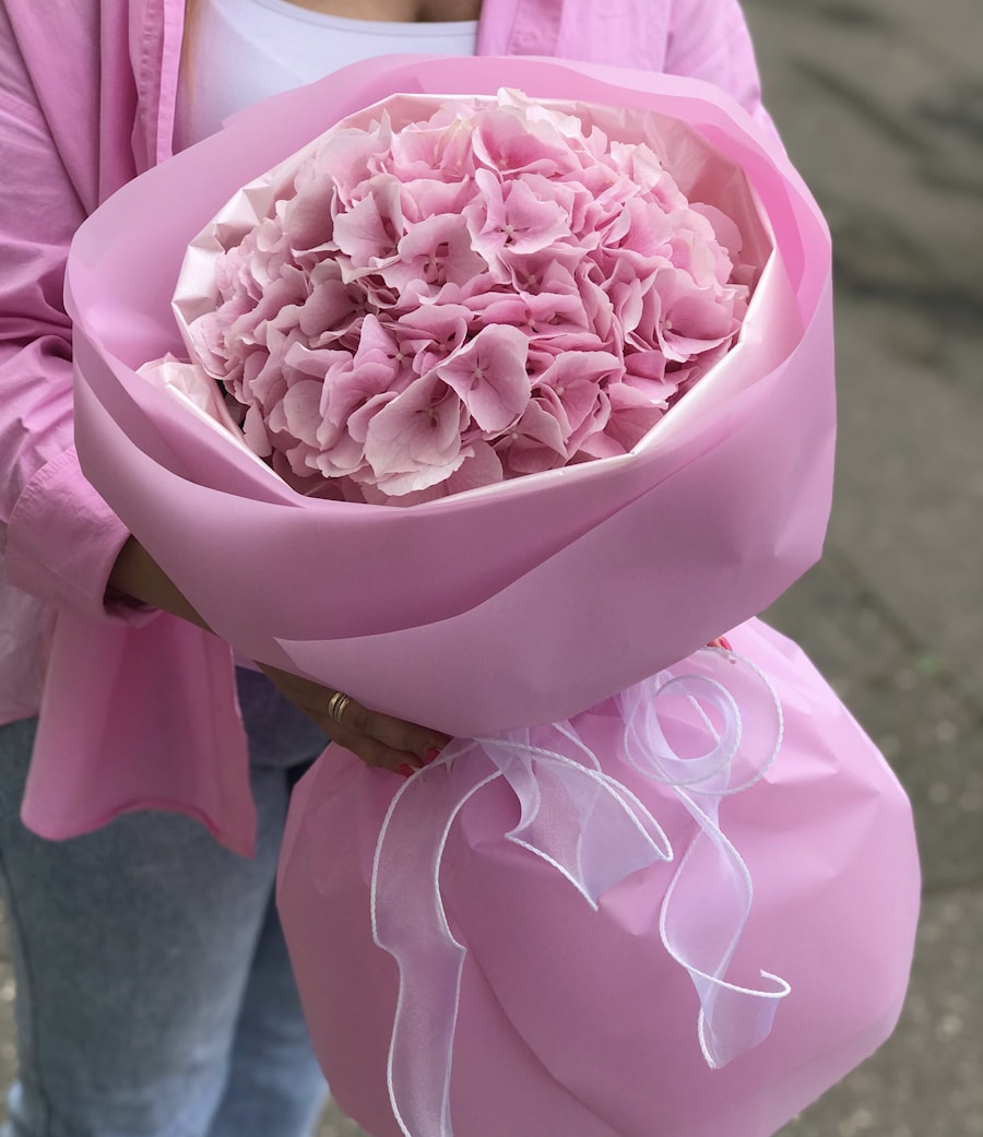 Букет "Розовая гортензия"