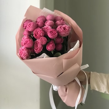 5 кустовых пионовидных роз Jizelle Жизель букет 17 Buket flowers  